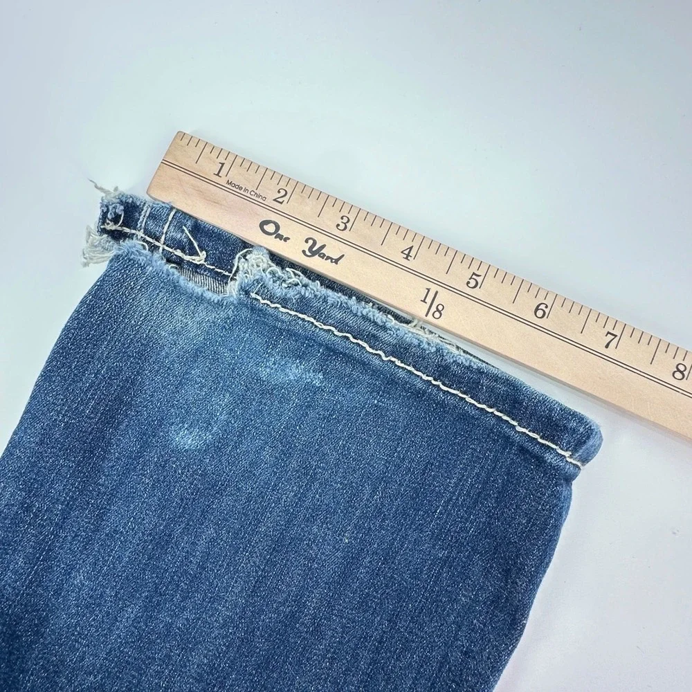 Ariat REAL Bootcut Jeans Kids Size 14 Blue Dark Wash Contrast Stitching - Picture 15 of 16